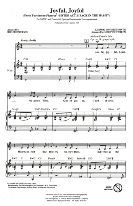 page one of Joyful, Joyful (from Sister Act 2) (arr. Roger Emerson) (SATB Choir)