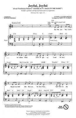 page one of Joyful, Joyful (from Sister Act 2) (arr. Roger Emerson) (SSA Choir)