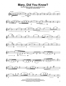 page one of Mary, Did You Know? (Violin Solo)