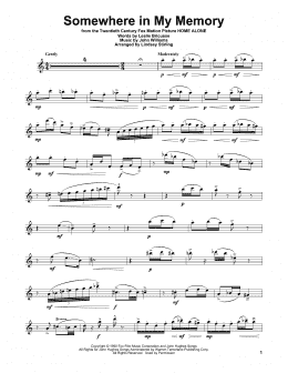 page one of Somewhere In My Memory (from Home Alone) (Violin Solo)