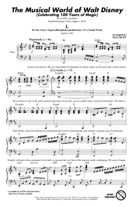 page one of The Musical World Of Walt Disney (SATB Choir)