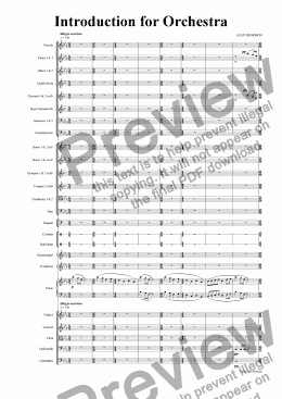 page one of Introduction for Orchestra