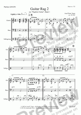 page one of Guitar Rag 2 (GS/GP/TAB/Score & Parts)