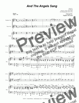 page one of And The Angels Sang (Duet for Soprano and Tenor Saxophone)
