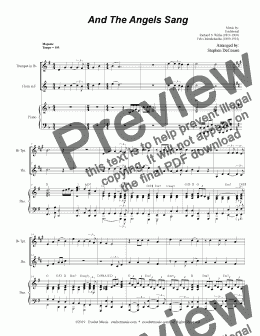 page one of And The Angels Sang (Duet for Bb-Trumpet and French Horn)