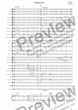 page one of A Dragon's Heart (CONCERT BAND)