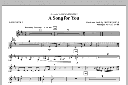 page one of A Song For You (arr. Mac Huff) - Bb Trumpet 2 (Choir Instrumental Pak)