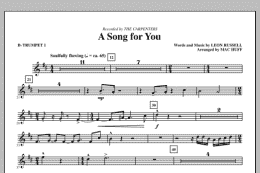 page one of A Song For You (arr. Mac Huff) - Bb Trumpet 1 (Choir Instrumental Pak)