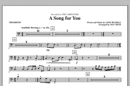 page one of A Song For You (arr. Mac Huff) - Trombone (Choir Instrumental Pak)