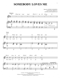 page one of Somebody Loves Me (Piano & Vocal)