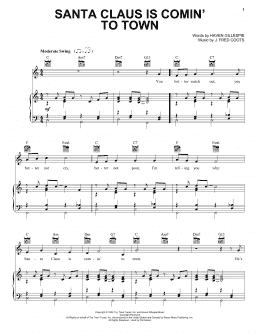 page one of Santa Claus Is Comin' To Town (Vocal Pro + Piano/Guitar)