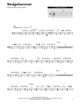 page one of Sledgehammer (Drum Chart)
