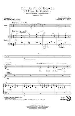 page one of Oh, Breath Of Heaven (A Prayer For Comfort) (arr. Heather Sorenson) (SATB Choir)