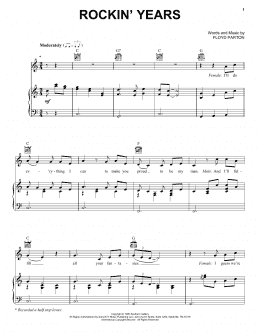 page one of Rockin' Years (Piano, Vocal & Guitar Chords (Right-Hand Melody))