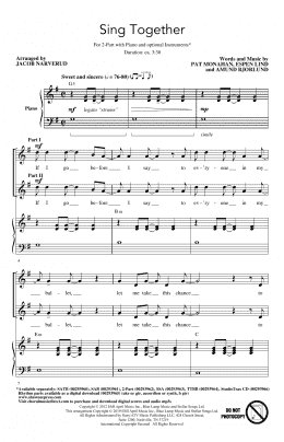 page one of Sing Together (arr. Jacob Narverud) (2-Part Choir)