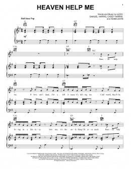 page one of Heaven Help Me (Piano, Vocal & Guitar Chords (Right-Hand Melody))