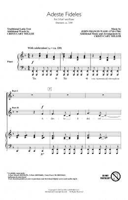 page one of Adeste Fideles (arr. Cristi Cary Miller) (2-Part Choir)