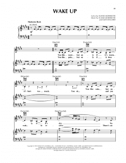 page one of Wake Up (Piano, Vocal & Guitar Chords (Right-Hand Melody))