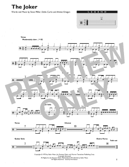 page one of The Joker (Drum Chart)