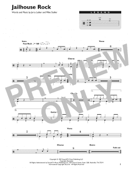 page one of Jailhouse Rock (Drum Chart)