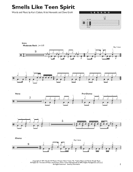 page one of Smells Like Teen Spirit (Drum Chart)