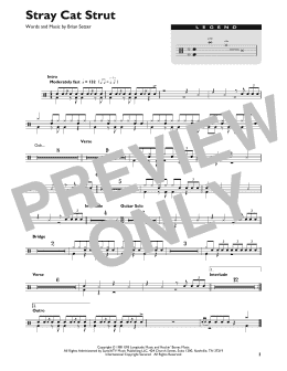 page one of Stray Cat Strut (Drum Chart)