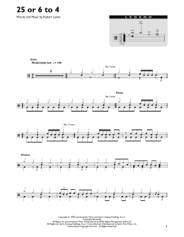 page one of 25 Or 6 To 4 (Drum Chart)