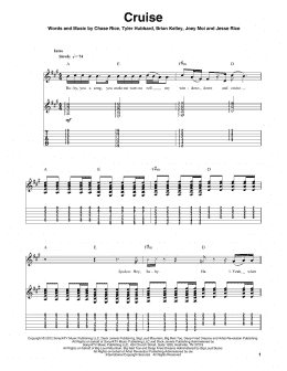 page one of Cruise (Guitar Tab (Single Guitar))