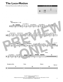 page one of The Loco-Motion (Drum Chart)