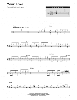 page one of Your Love (Drum Chart)