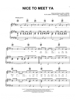 page one of Nice To Meet Ya (Piano, Vocal & Guitar Chords (Right-Hand Melody))