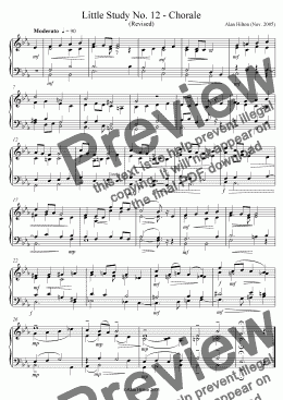 page one of Chorale for Piano (revised)