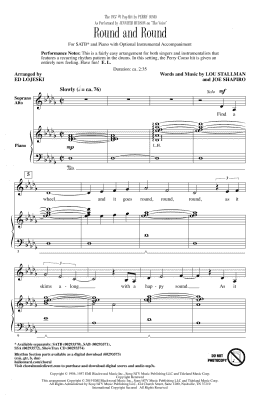 page one of Round And Round (from The Voice) (arr. Ed Lojeski) (SATB Choir)