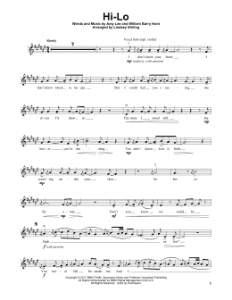 page one of Hi-Lo (Violin Solo)