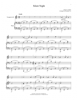 page one of Silent Night (Trumpet and Piano)