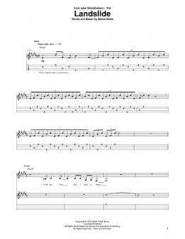 page one of Landslide (arr. Jake Shimabukuro Trio) (Ukulele Tab)