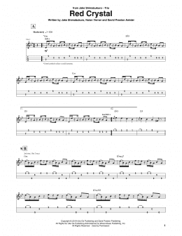 page one of Red Crystal (Ukulele Tab)