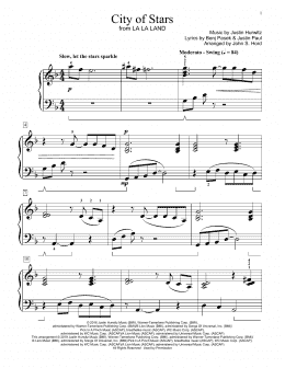 page one of City Of Stars (from La La Land) (arr. John S. Hord) (Educational Piano)