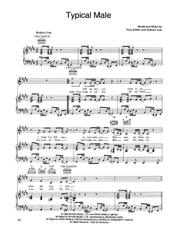 page one of Typical Male (Piano, Vocal & Guitar Chords (Right-Hand Melody))