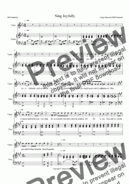 page one of Sing Joyfully (voice and piano)