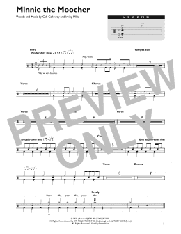 page one of Minnie The Moocher (Drum Chart)