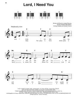 page one of Lord, I Need You (Super Easy Piano)