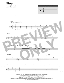 page one of Misty (Drum Chart)