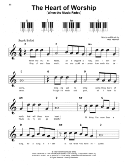 page one of The Heart Of Worship (When The Music Fades) (Super Easy Piano)