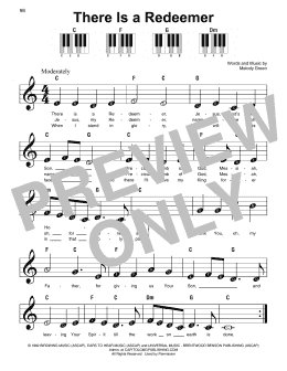 page one of There Is A Redeemer (Super Easy Piano)