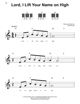 page one of Lord, I Lift Your Name On High (Super Easy Piano)