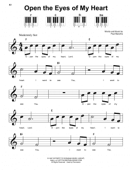 page one of Open The Eyes Of My Heart (Super Easy Piano)