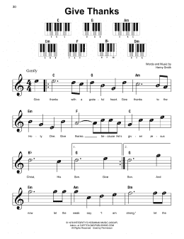 page one of Give Thanks (Super Easy Piano)