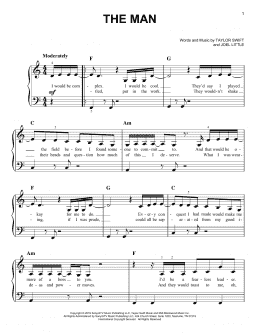 page one of The Man (Easy Piano)