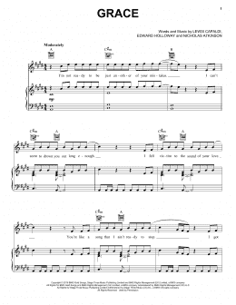 page one of Grace (Piano, Vocal & Guitar Chords (Right-Hand Melody))